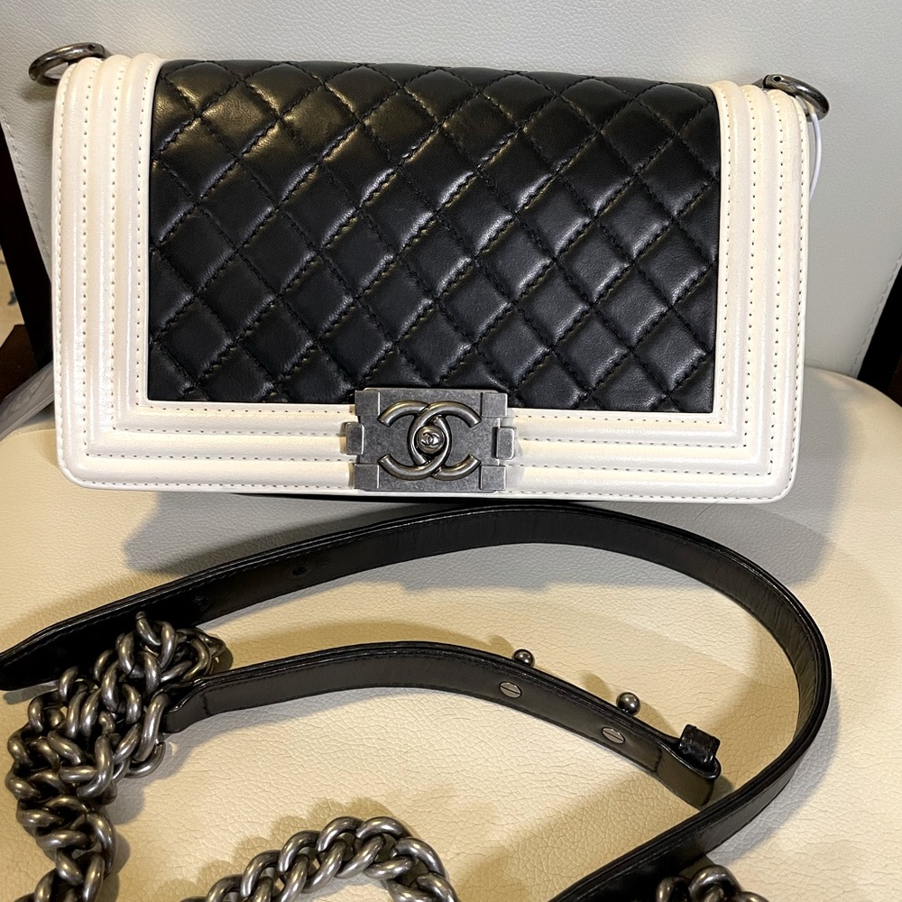 Chanel Leboy Medium Black and White. RARE!